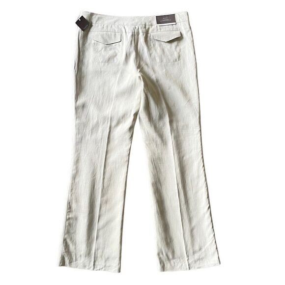 Merona Lined Linen Tan Straight Leg Trouser Pants NWT Women’s Size 12 - Picture 2 of 14